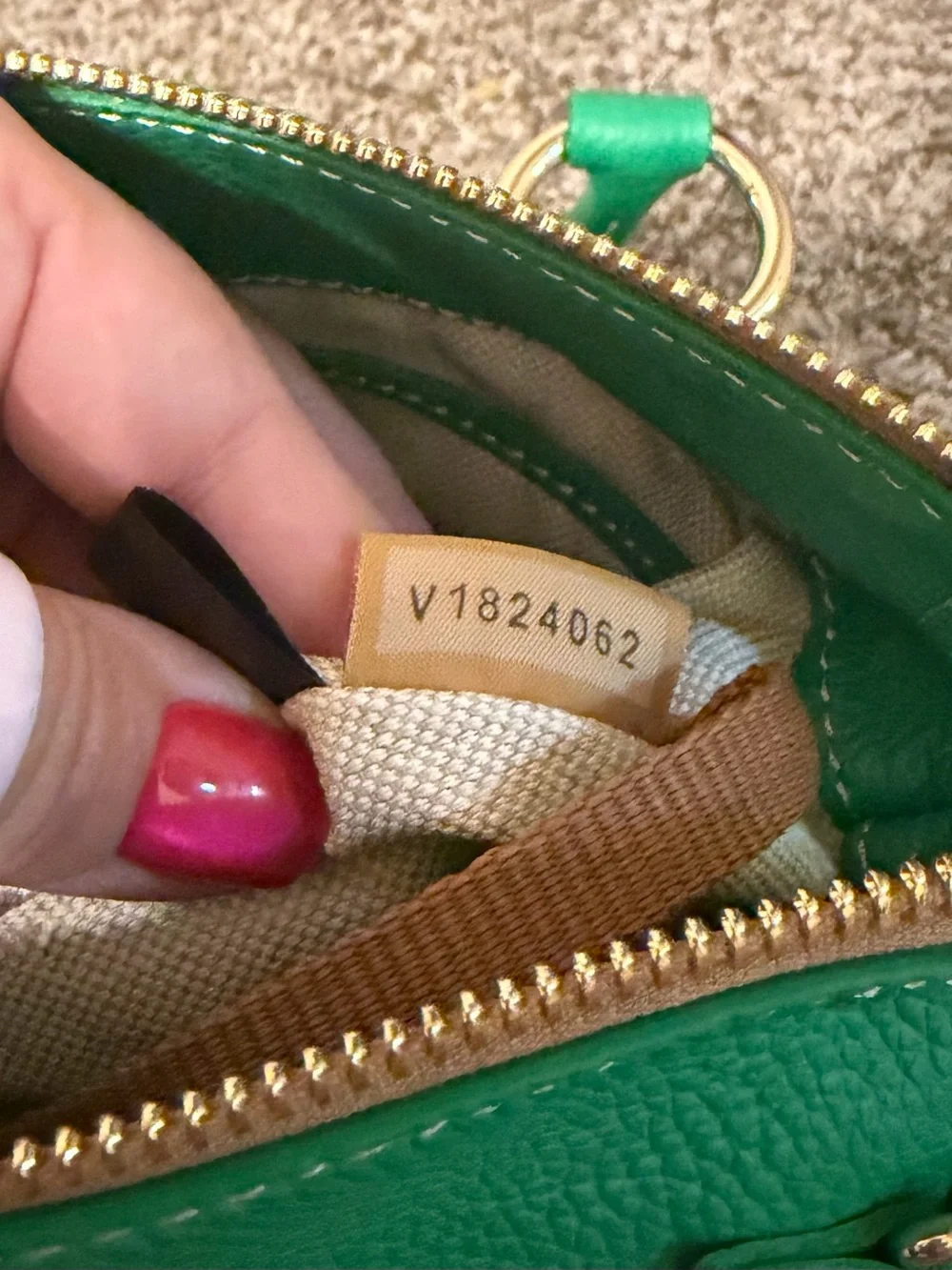 Dooney & Bourke Kelly Green Lucca Pebbled Leather Satchel with Gold Hardware